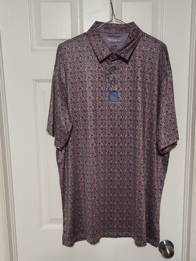 Pins & Aces Patterned Short-Sleeve Golf Shirt